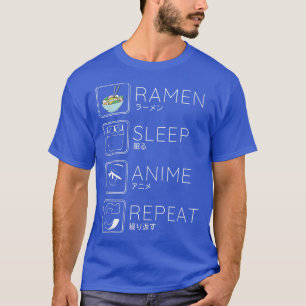 Eat Sleep Ramen Anime Noodles Kawaii Japan Sket T-shirt