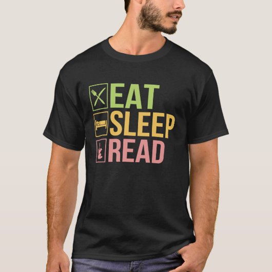 Eat Sleep Read T-shirt (Voorkant)