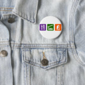Eat Sleep Reading 2 Ronde Button 5,7 Cm (In situ)
