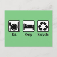 Eat Sleep Recyclen Cute Green Recycling Environmen