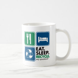 Eat Sleep Recyclen Koffiemok