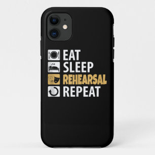 Eat Sleep Rehearings Herhalen iPhone 11 Hoesje