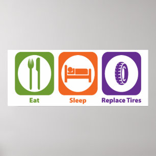 Eat Sleep Replace Banden Poster