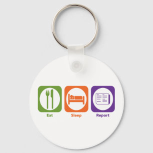Eat Sleep Report Sleutelhanger