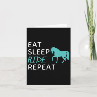 Eat Sleep Ride Horses Herhalen Horseback Riding Kaart