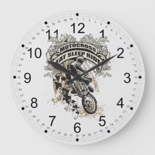 Eat, Sleep, Ride Motocross Grote Klok