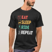 Eat Sleep Ride Repeat Air Adventure Ballooning F T-shirt (Voorkant)