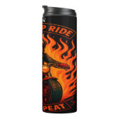 Eat Sleep Ride Repeat Flaming Rider Thermosbeker (Geroteerd rechts)