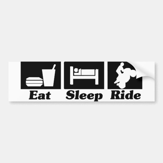 Eat Sleep Ride Sticker (Voorkant)