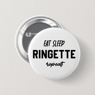 Eat Sleep Ringette Ringette Player Ringette Player Ronde Button 5,7 Cm