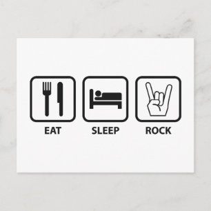 Eat Sleep Rock Briefkaart