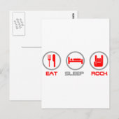 Eat Sleep Rock - Emo, gothic, alternatief, grunge Briefkaart (Voorkant / Achterkant)