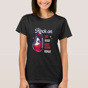 Eat Sleep Rock klim Repat Activity Rock T-shirt