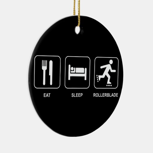 Eat Sleep Rollerblade Ornament (Rechts)
