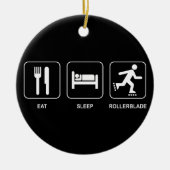 Eat Sleep Rollerblade Ornament (Voorkant)