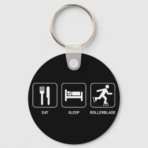 Eat Sleep Rollerblade-Sleutelhanger Sleutelhanger
