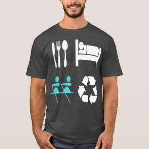 Eat Sleep Row Herhaal Rowers Gift T-shirt