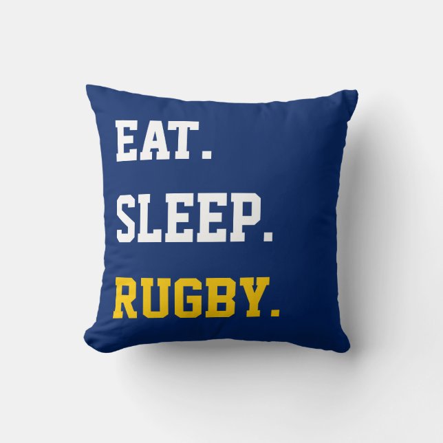 Eat Sleep rugby Kussen (Voorkant)