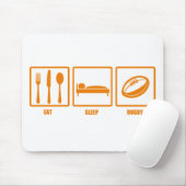 Eat Sleep Rugby Muismat (Met muis)