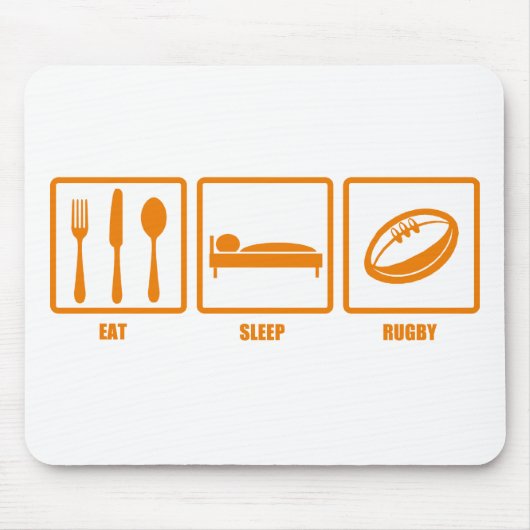 Eat Sleep Rugby Muismat (Voorkant)