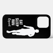 Eat Sleep Run Herhaal het runner silhouet Case-Mate iPhone Case (Achterkant (horizontaal))