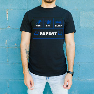 Eat Sleep Run Herhaal, Motivatie Runner Gift T-shirt