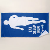 EAT SLEEP RUN HERHAALT grappige handdoek (Voorkant)