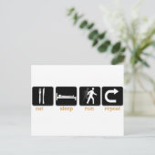 Eat Sleep Run Herhalen Briefkaart (Staand voorkant)
