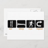 Eat Sleep Run Herhalen Briefkaart (Voorkant / Achterkant)