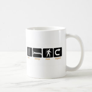 Eat Sleep Run Herhalen Koffiemok