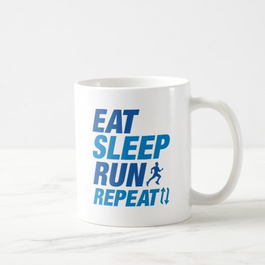 Eat Sleep Run Herhalen Koffiemok (Rechts)