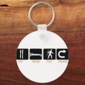 Eat Sleep Run Herhalen Sleutelhanger (Voorkant)