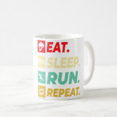 Eat Sleep Run Repeat Running Runner For Boys Koffiemok (Voorkant rechts)