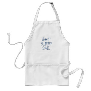 Eat Sleep Sail, nautische zeiltouwknopen Standaard Schort