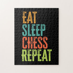 Eat Sleep Schaken Herhaal Grand Master Coach Legen Legpuzzel
