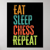 Eat Sleep Schaken Herhaal Grand Master Coach Legen