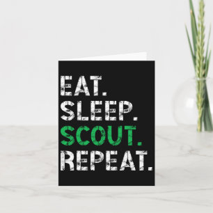 Eat Sleep Scout Herhaal Grappige Scout voor Vrouwe Kaart