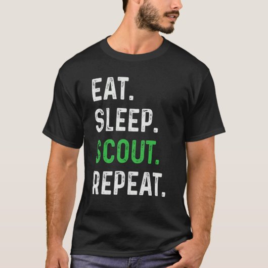 Eat Sleep Scout Repeat  Scouting T-shirt (Voorkant)