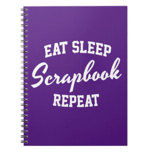 Eat Sleep Scrapbook Herhaal Scrapbooking Notitieboek