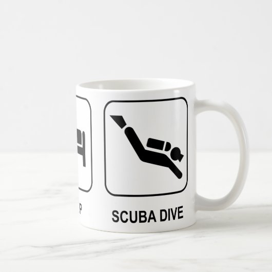 Eat Sleep Scuba Dive Koffiemok (Rechts)