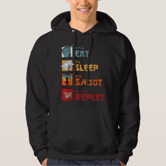 Eat Sleep Shoot Herhalen, Archery, Archer,  R Hoodie