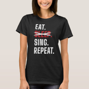 Eat Sleep Sing Herhalen Opera-Singer Premium T-shirt