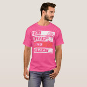 Eat Sleep Sing Opera-Singer herhalen T-shirt (Voorkant volledig)