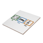 Eat Sleep Sing Tegeltje (Zijkant)