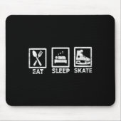 Eat Sleep Skate Repeat Ice Skating Life Minimal St Muismat (Voorkant)