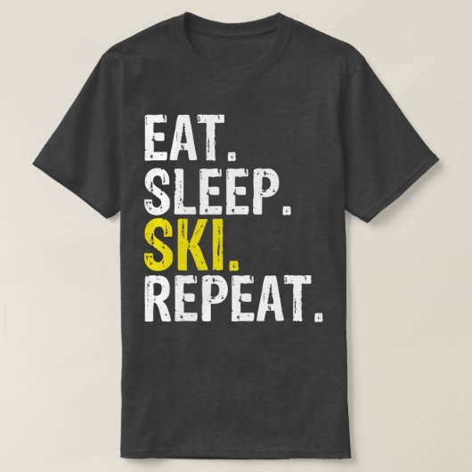 Eat Sleep Ski Repeat Gift Skiing (1)  T-shirt (Design voorkant)