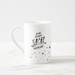 Eat Sleep Ski Repeat - Specialty Mug Porselein Kop