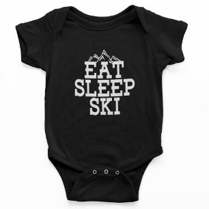 Eat Sleep Ski Wintersport Nieuwigheid Romper