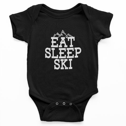 Eat Sleep Ski Wintersport Nieuwigheid Romper