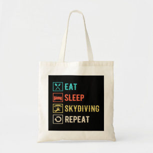 Eat Sleep Skydiving Herhaaldelijk Paragliding Skyd Tote Bag
